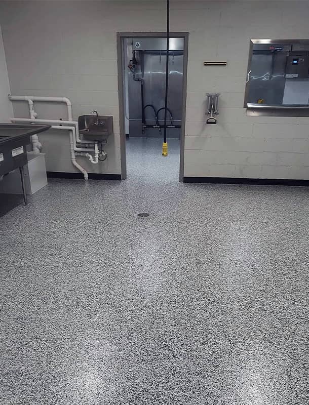 Commercial floor coating project in Worthington, OH