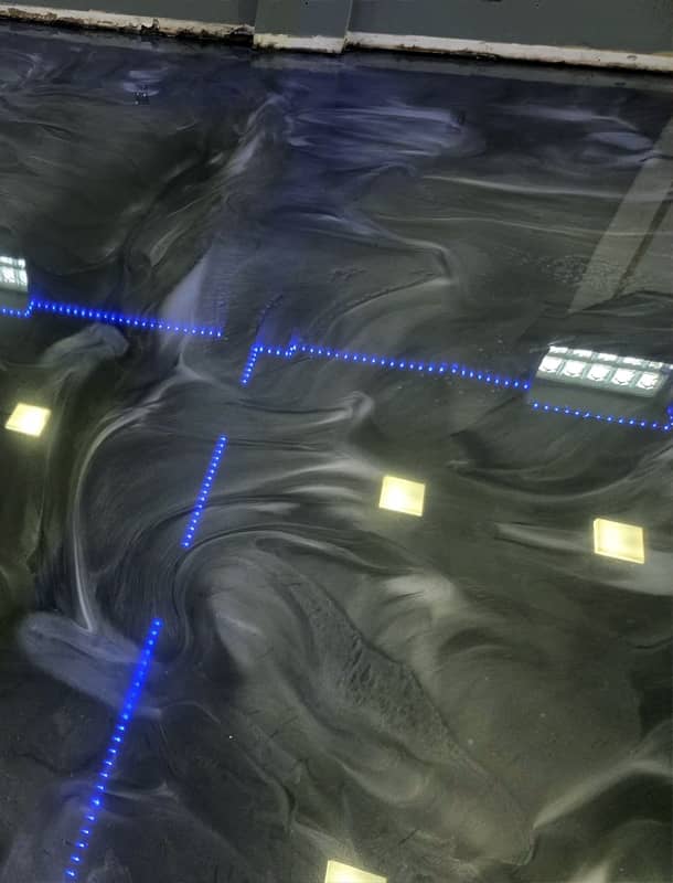 High gloss epoxy floor system for a garage in Powell, OH